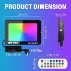 2x RIGIDON 50 W RGB LED reflektor - slika 2