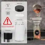 20x FRIBERG stekleni kozarčki za začimbe s pokrovi 120ml - slika 4