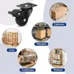 4x HUMAGINEER 25mm pohištvena kolesca z zavoro - slika 5
