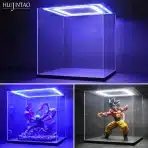 HUIJINTAO akrilna vitrina z LED osvetlitvijo prozorna - 25x25x25 cm - slika 3