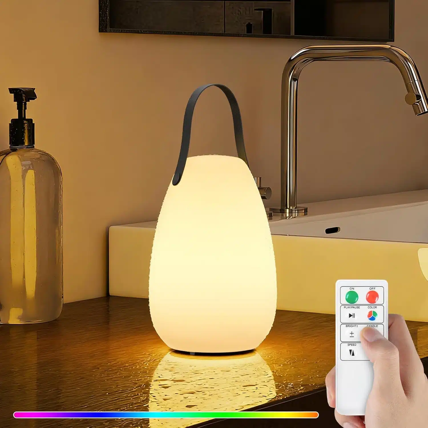 71R0QEFkpVL._AC_SL1500 UUFFOO vodoodporna prenosna rgb led namizna svetilka - slika 1