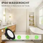 6x ALUSSO 148 mm LED vgradni reflektor - slika 6