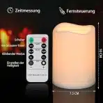 9x YUNSHENG LED vodoodporne sveče brez plamena z daljincem in časovnikom - slika 2