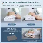 HOMCA ortopedski vzglavnik iz spominske pene 60 × 35 cm - slika 4