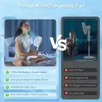 PRIMEVOLVE Prenosni baterijski ventilator USB z nastavljivo višino - slika 3