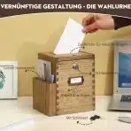 KIRIGEN lesena škatla za predloge s ključavnico - slika 3