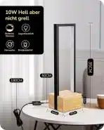 EDISHINE namizna lesena LED svetilka - slika 4
