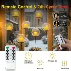 12x DAPHOMEU polnilne LED čajne svečke z daljincem - slika 5