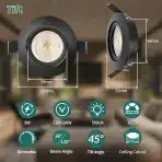 6x KYOTECH LED vgradni stropni reflektorji 5W - slika 3