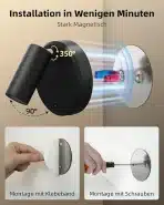 2x EZVALO brezžični LED stenski reflektor - slika 5