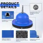 SREBIWO čistilec pesta koles 90/150mm za čeljust 1/2" - slika 4