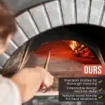 CHEF POMODORO krtača za čiščenje pizza peči z strgalom 55–87,5cm - slika 5