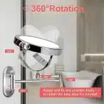 FUNTOUCH stensko LED kozmetično ogledalo z 1x/10x povečavo - slika 4