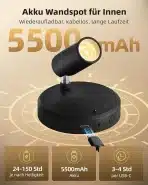 2x EZVALO brezžični LED stenski reflektor - slika 2