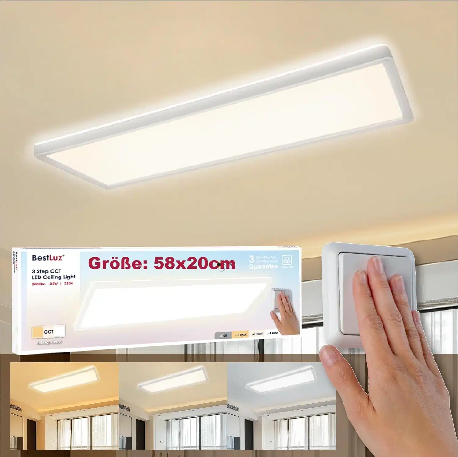71bNxmBC1lL._AC_SL1500 BESTLUZ LED stropna svetilka 58 cm - slika 1