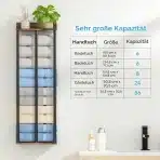 WEGXY stenski nosilec za brisače z lesenimi policami - slika 2