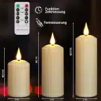6x YUNSHENG LED polnilne sveče z daljincem in Type-C polnjenjem - slika 2