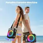 ANKUKA prenosni karaoke sistem z 2 brezžičnima mikrofonoma 15W, Bluetooth - slika 5
