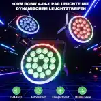 GLOWINGSTAGE RGBW LED PAR reflektor DMX512 - slika 5