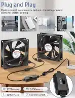 2x WATHAI USB ventilator za hlajenje elektronike - slika 2