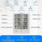 GEEVON brezžični termometer in higrometer s 3 senzorji - slika 2