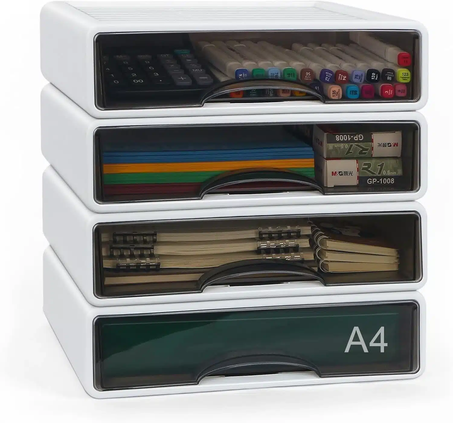 71huFtDv6mL._AC_SL1500 4x ZPONEED A4 organizator s predali za pisalno mizo - slika 1