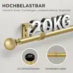 JOYDECO 76–304cm Nastavljiva zlata palica za zavese - slika 5