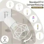AUQUEE stropni reflektor s 3 grli E14 - slika 5