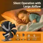 TOMERSUN ventilator za peč na toploto s 6 lopaticami - slika 4