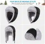 WINTER AVIATOR zimska ushanka kapa z ušesnimi zavihki unisex - slika 5