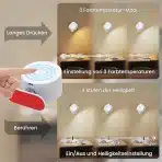 3x FEALLIVE LED stenska svetilka z daljinskim upravljanjem - slika 4