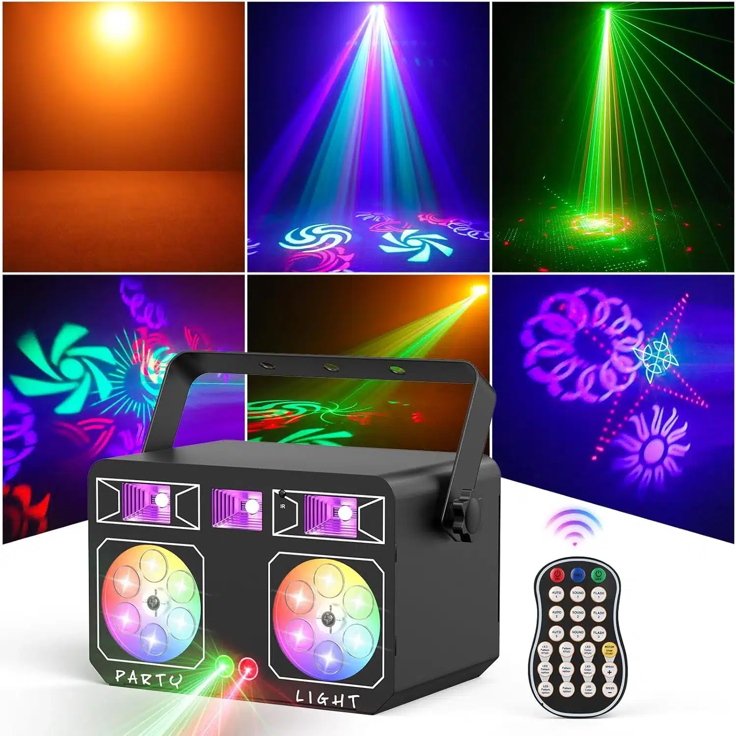 71rIOANyUwL._AC_SL1500 Glowingstage 5v1 Disco LED party luč z 30 efekti - slika 1