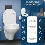 MUJIUSHI povišan WC sedež 7,5cm z mehkim zapiranjem - slika 5