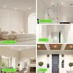 6x ALUSSO 148 mm LED vgradni reflektor - slika 3