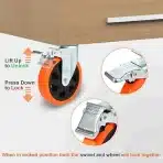4x WBD WEIBIDA industrijska vrtljiva kolesa z zavoro 150mm - slika 4