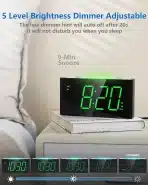 MESQOOL vibracijska budilka za gluhe in globoke spance z LED zaslonom - slika 4
