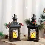 2x TRIROCKS Dekorativna kovinska lanterna za sveče - slika 3