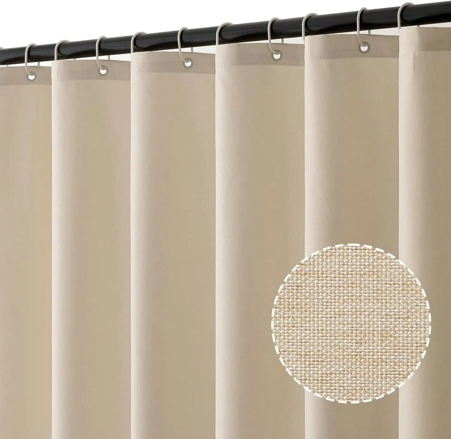71vgwEEso6L._AC_SL1500 MIULEE 180x200cm tuš zavesa z laneno teksturo - slika 1