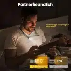 GLOCUSENT Polnilna vratna LED svetilka za branje - slika 5