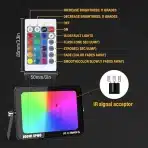 2x RIGIDON RGB LED reflektor z daljinskim upravljanjem 100W - slika 5