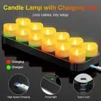 12x DAPHOMEU polnilne LED čajne svečke z daljincem - slika 2