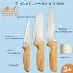 4x KIBBIDEA otroški kuhinjski noži z lesenim ročajem - slika 4