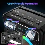 ANKUKA prenosni karaoke sistem z 2 brezžičnima mikrofonoma 15W, Bluetooth - slika 4