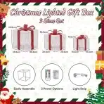 3x OVOISSTIY LED darilna škatla s snežinkami za božično dekoracijo - slika 3