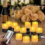 12x DAPHOMEU polnilne LED čajne svečke z daljincem - slika 3