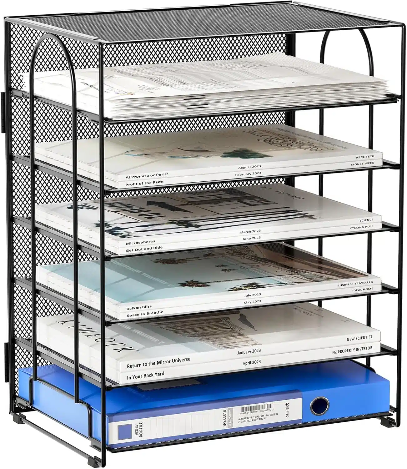 81AEGNvJoTL._AC_SL1500 EASYPAG Kovinski pisarniški organizator dokumentov A4 s 6 predali - slika 1