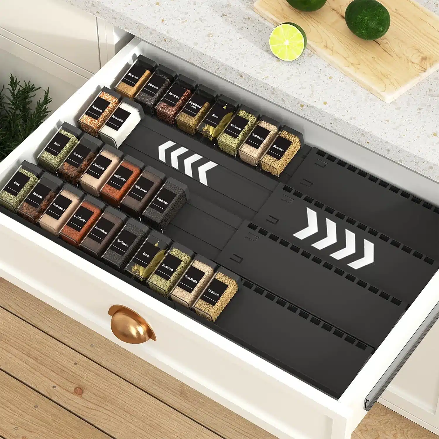 81ISdHaus6L._AC_SL1500 HOMHUT raztegljiv organizator začimb za predal 33–62 cm - slika 1