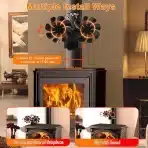 HAWCAFU 3v1 magnetni ventilator za kamin s termometrom brez elektrike - slika 4