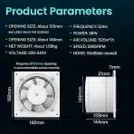 HG POWER 150 mm izvlečni ventilator 525 m³/h - slika 2