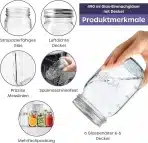 6x VOLILA 490 ml stekleni kozarci s pokrovom - slika 3